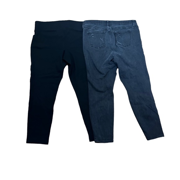 Torrid Lot of 2 Sky High Skinny and Black Plus Size Pants Jeans Size 14/1R - Picture 1 of 16